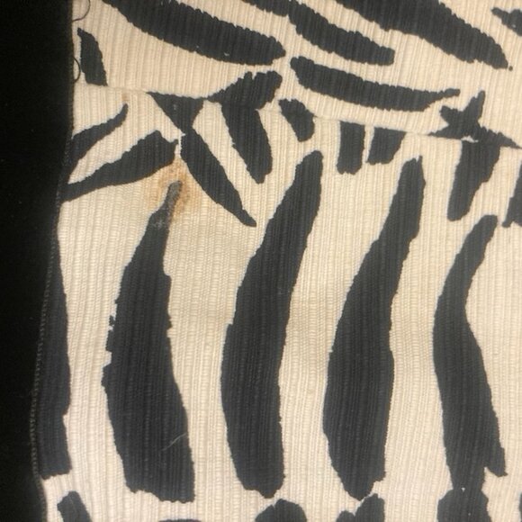 Vintage Zebra Striped Minidress with Velvet Trim and Bow - Picture 7 of 7